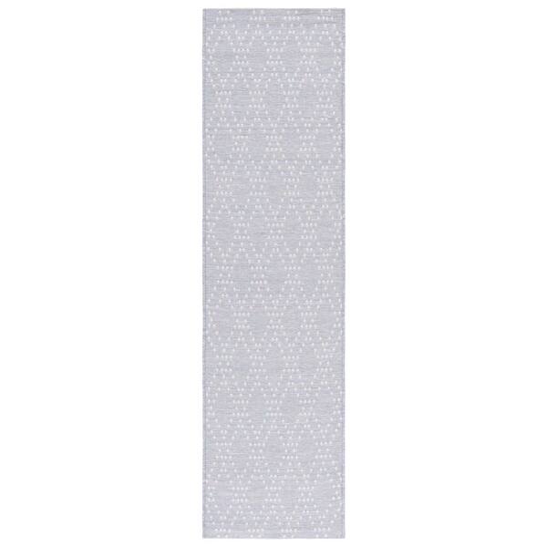 SAFAVIEH Sunset Blue/Lavender 2 ft. x 8 ft. Geometric Diamond Runner Rug