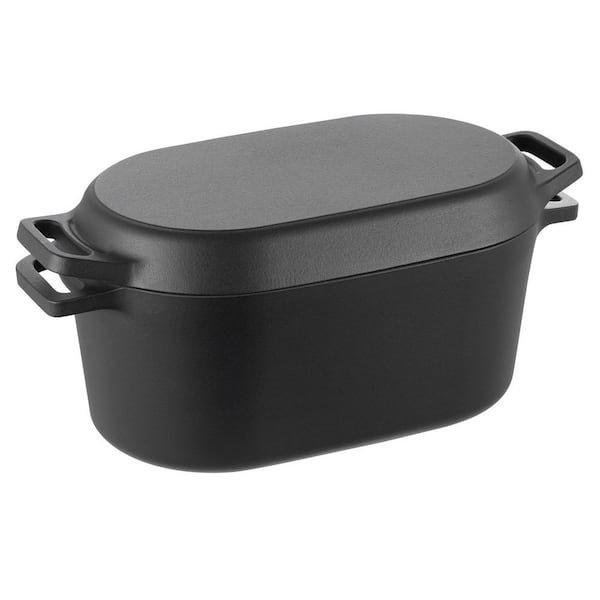 3.5 qt.Enameled Cast Iron Dutch Oven with Lid, Dual Handles, Black, Oven/Induction Safe to 500℉,for Braising 2025 update