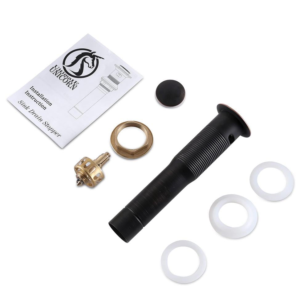 Oil Rubbed Bronze Bathroom Sink Pop-Up Drain Kit with Overflow