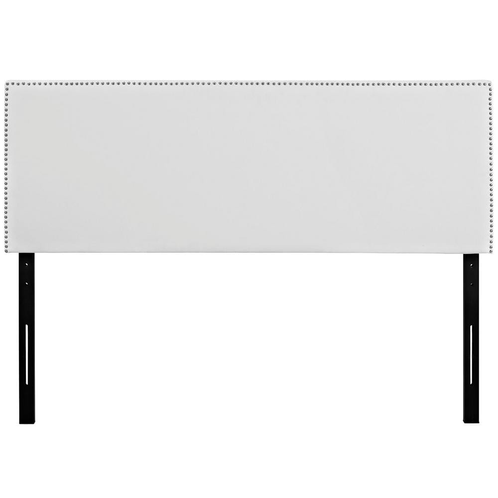 MODWAY Phoebe White Queen Upholstered Vinyl Headboard MOD-5385-WHI ...