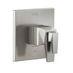 Trillian TempAssure 1-Handle Wall Mount Valve Trim Kit in Stainless with Temp Dial (Valve Not Included)