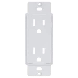 1-Gang Duplex Cover-up Plastic Wall Plate Adapter, White (Textured/Paintable Finish)