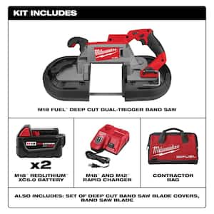 M18 FUEL 18V Lithium-Ion Brushless Cordless Deep Cut Dual-Trigger Band Saw Kit with Two 5.0 Ah Batteries