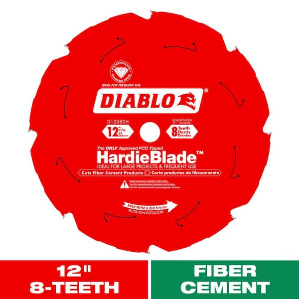 12in. x 8-Teeth HardieBlade Saw Blade for Fiber Cement