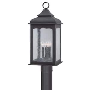 Henry Street 4-Light Colonial Iron Specialty Finishes Outdoor Post Light