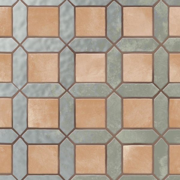 Picket Arendel Green with Terra Square 15 in. x 23 in. Porcelain Floor and Wall Tile (11.6 sq. ft. /Case)