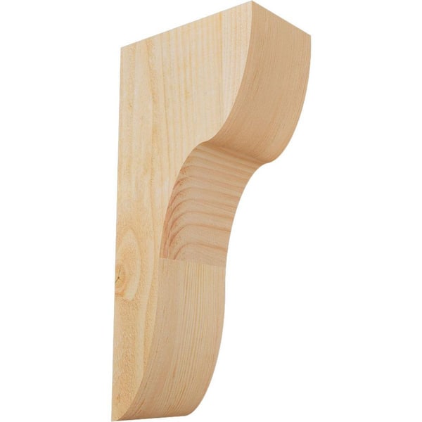 Ekena Millwork 6 in. x 10 in. x 22 in. Douglas Fir Carmel Rough Sawn Corbel