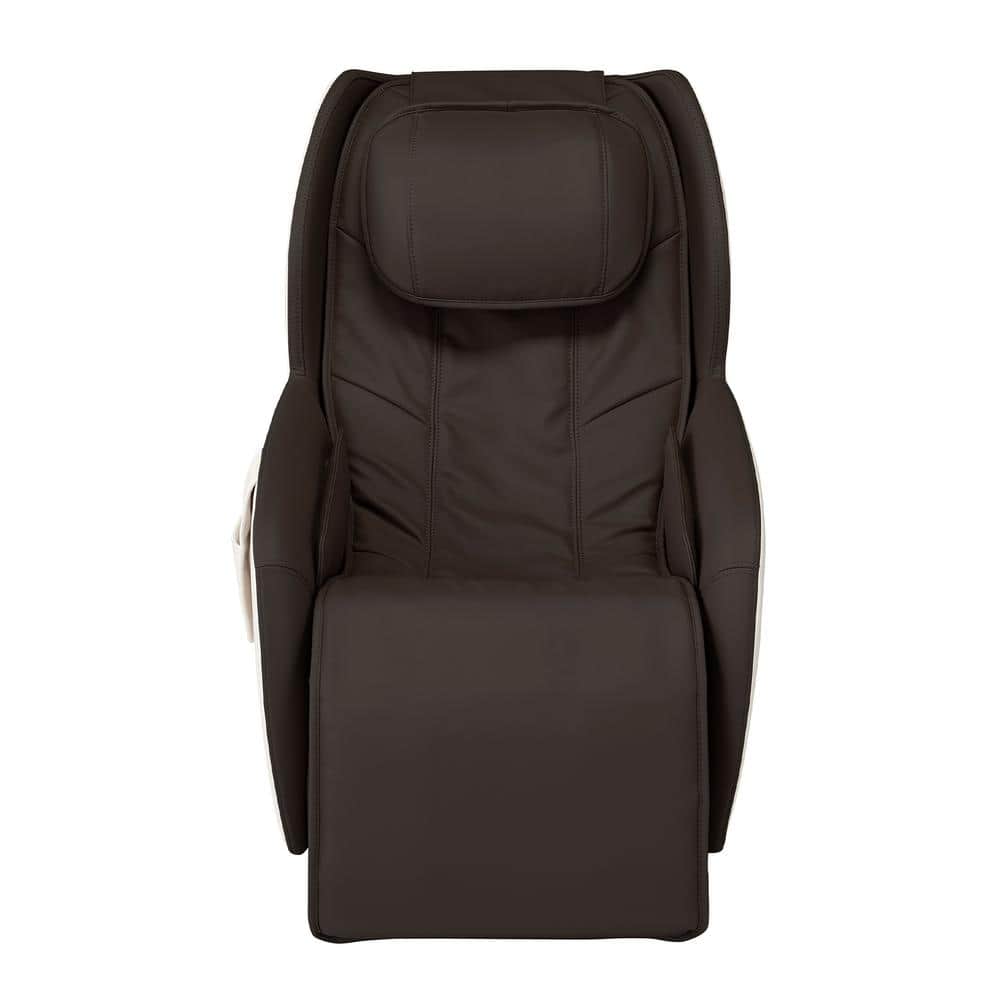 Espresso Faux Leather Heated Zero Gravity Massage Chair