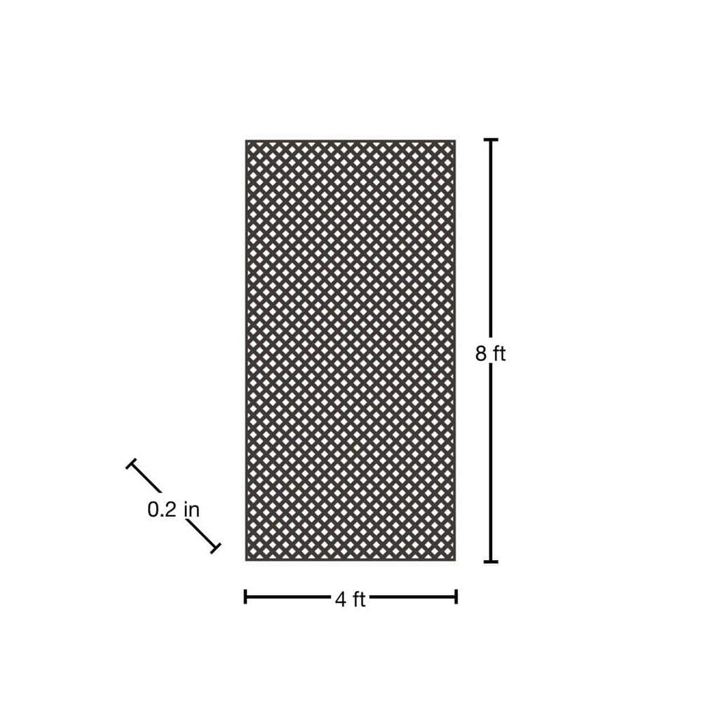 Espresso 4 ft. x 8 ft. Privacy Vinyl Lattice Panel