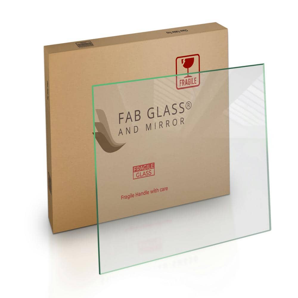 24 Inch Clear Tempered Glass Square Table Top