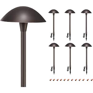 Low Voltage Brown Plug-In LED Landscape Waterproof Path Light with Easy Installation (6-Pack)