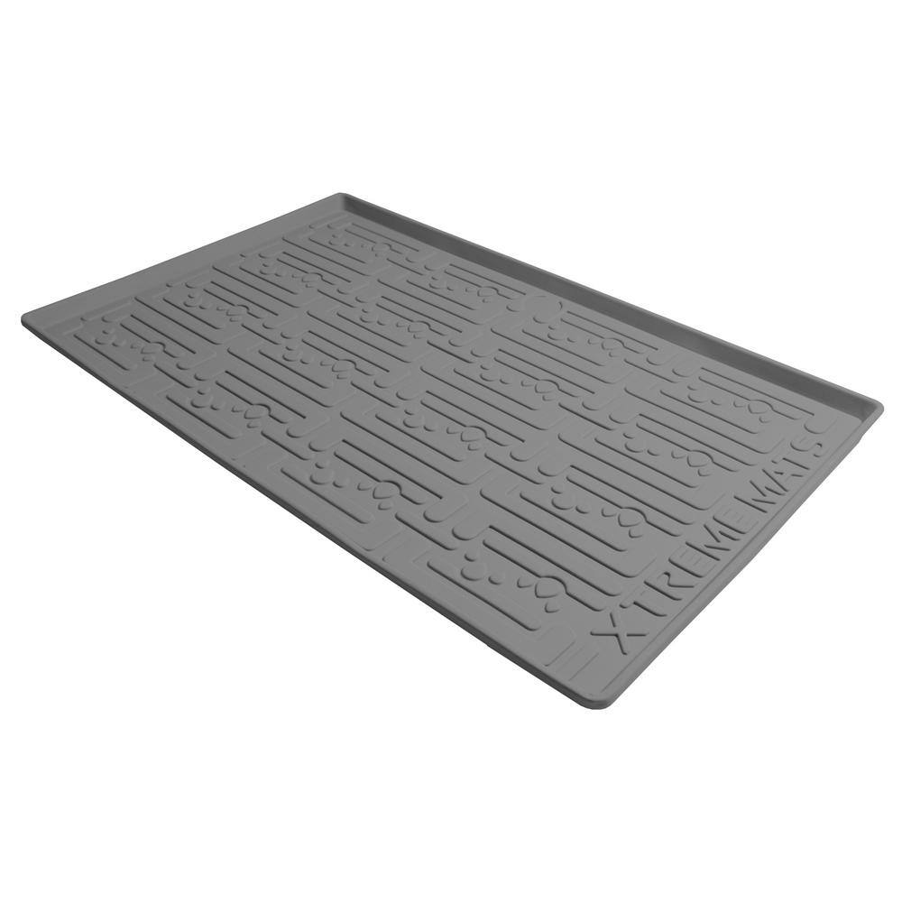 Xtreme Mats 25 In X 19 In Grey Bathroom Vanity Depth Under Sink Cabinet Mat Drip Tray Shelf Liner Cmv 27 Grey The Home Depot