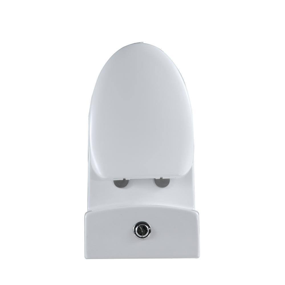 White High Efficiency Dual Flush Elongated One-Piece Toilet