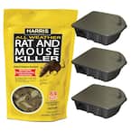 4 lbs./64 Bars All Weather Rat and Mouse Killer and 3 Locking Rat and Mouse Refillable Bait Stations