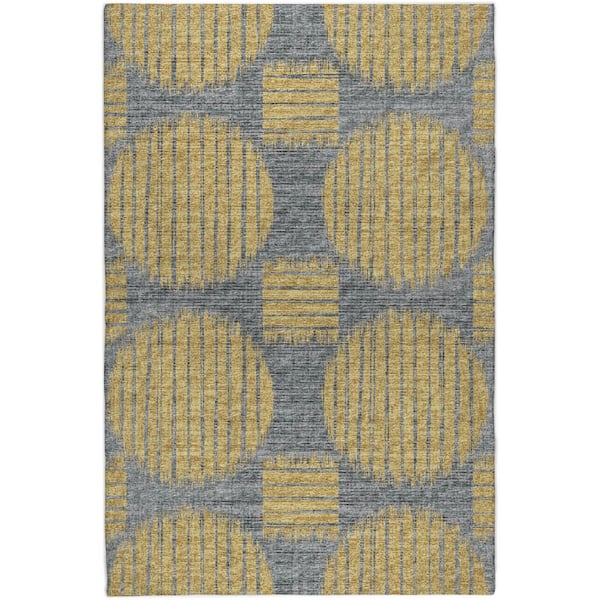 Dream Shag Premium Machine Washable Abstract ADS119 Gilded 8 ft. x 10 ft. Area Rug