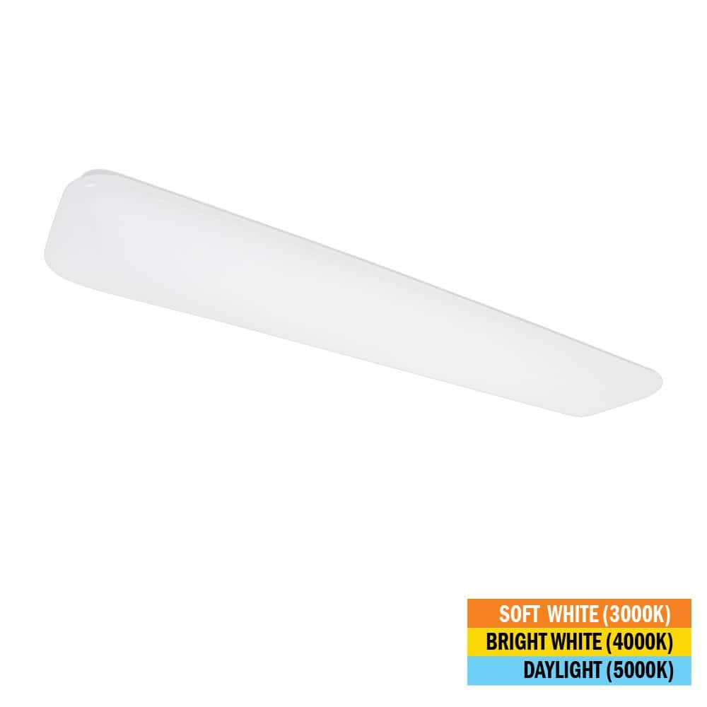 48 in. x 10 in. Classic White LED Flush Mount Closet Light 3200 Lumens 40-W
