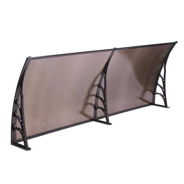 ALEKO Polycarbonate Outdoor Window Door Canopy Awning Cover 40 x 80 In Gray ALEKO Polycarbonate Outdoor Window Door Canopy Awning Cover 40 x 80 In Gray