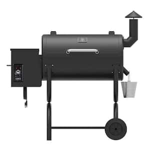 7 in 1 Wood Pellet Grill in Black with Cover