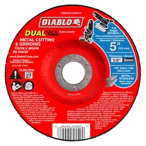 5 in. x 1/8 in. x 7/8 in. Dual Metal Cutting and Grinding Disc with Type 27 Depressed Center (10-Pack)