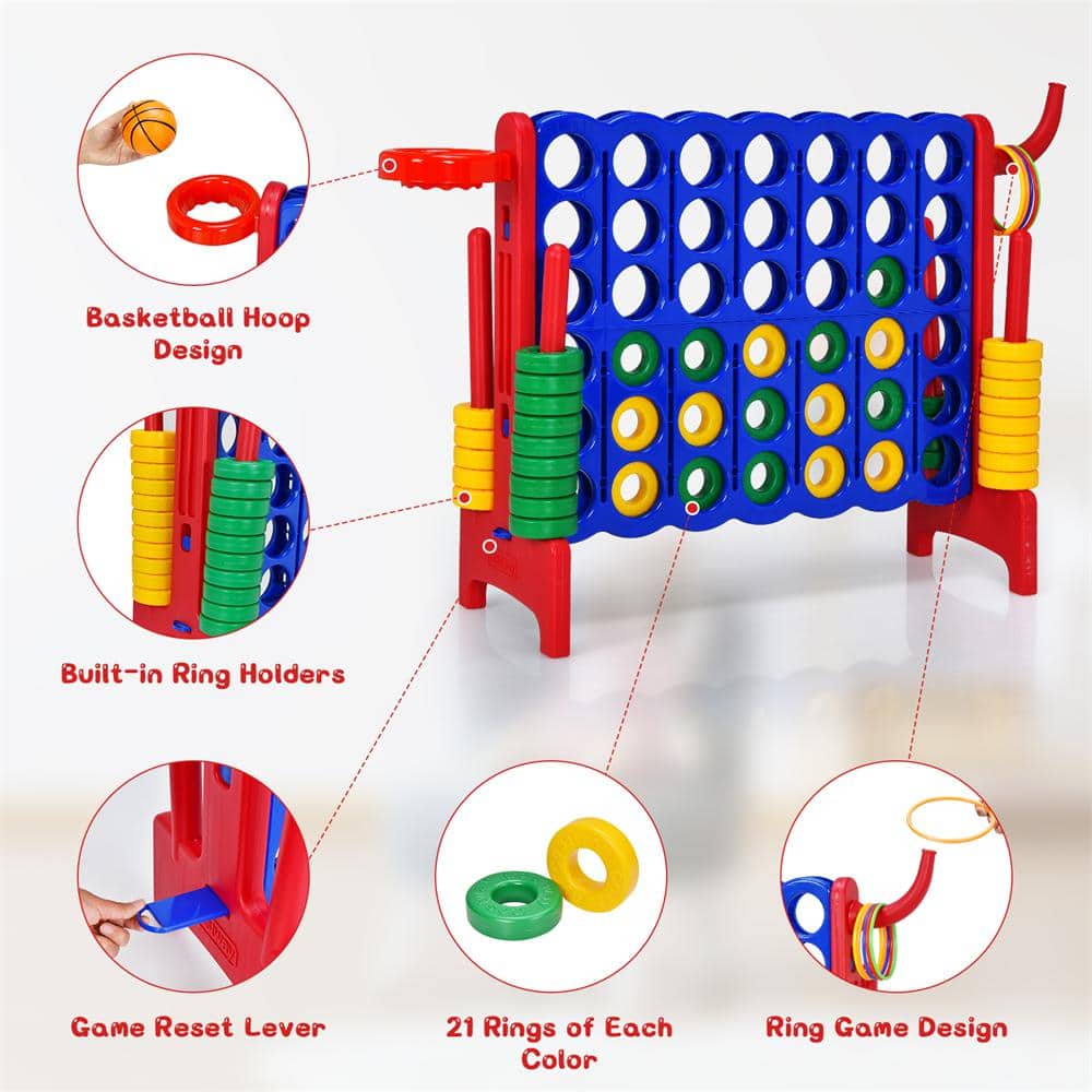Giant Blue and Red Multi-Game Set for Kids