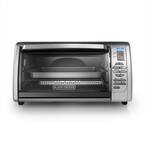 1500 W 6-Slice Stainless Steel Toaster Oven with Broiler