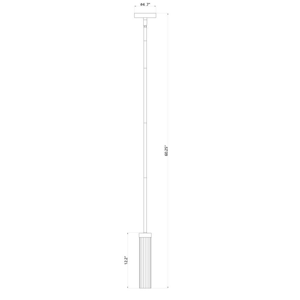 Beau Rubbed Brass and Clear Glass LED Pendant Light