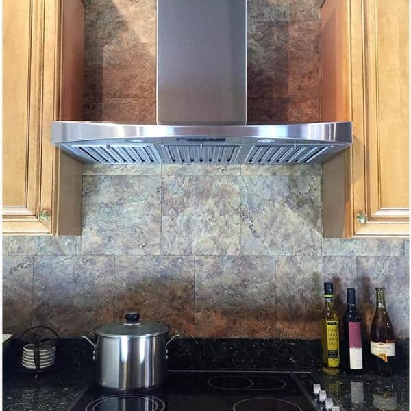 36-Inch Stainless Steel Wall Mount Range Hood with LED Lights