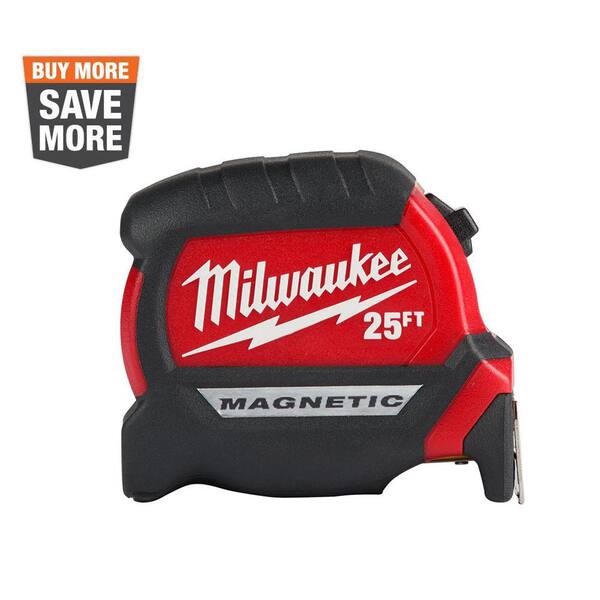 Milwaukee 25 ft. x 1-1/16 in. Compact Magnetic Tape Measure with 15 ft. Reach