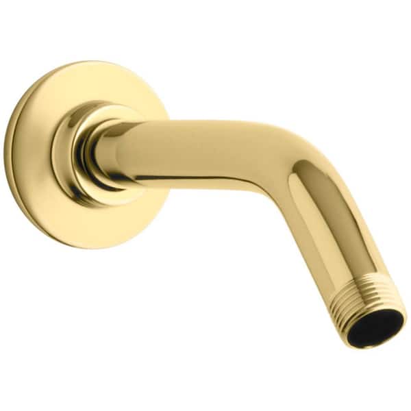 KOHLER 7-1/2 in. Shower Arm and Flange in Vibrant Polished Brass