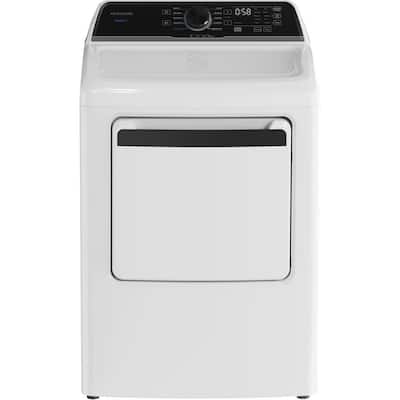 7 cu.ft. vented Top Load Electric Dryer in White with Dryer Light and Reversible Door
