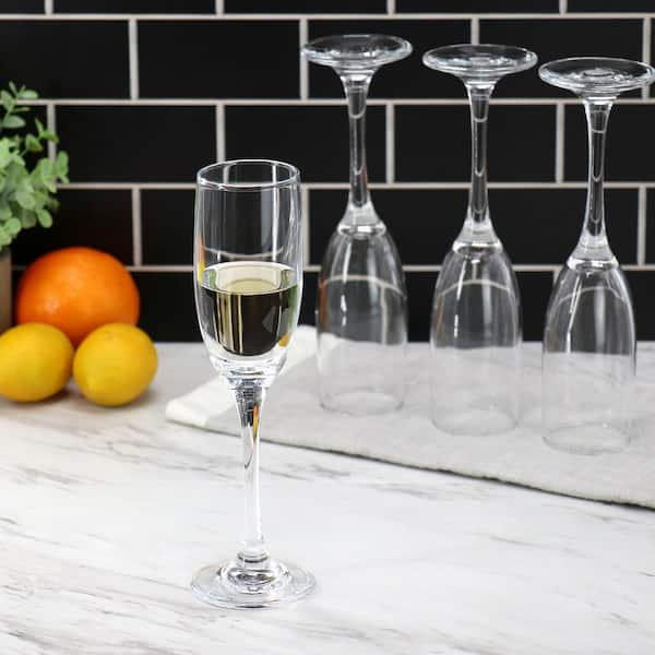 Gibson Home Belinni 4 Piece 6.4oz Fluted Champagne Glass Set