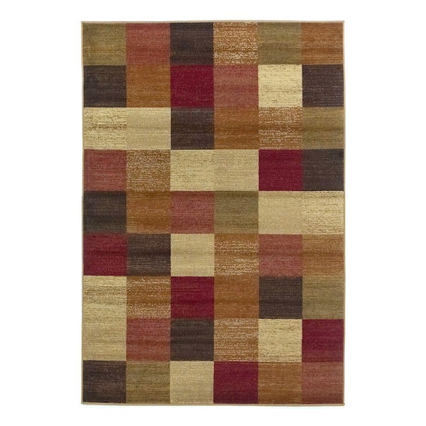 Kas Rugs All in a Square Beige 4 ft. x 5 ft. Area Rug