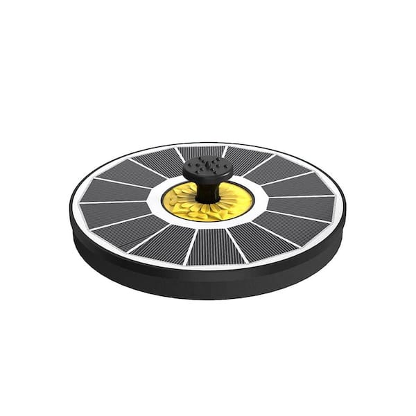 Phewnyzo Solar Fountain 0.78 in. 6.3 in. White Glass Solar Bird Bath Fountain with 7-Nozzles Customizable Spray Patterns