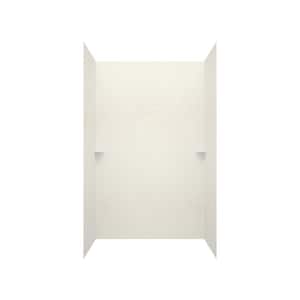 30 in. x 60 in. x 72 in. 3-Piece Easy Up Adhesive Alcove Tub Surround in Tahiti White