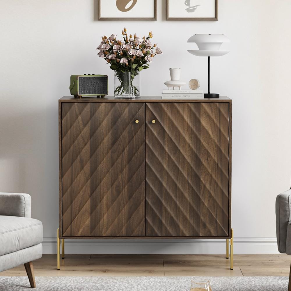 Sideboard Buffet with Storage Mid Century Modern Style Storage Cabinets Walnut Sideboard