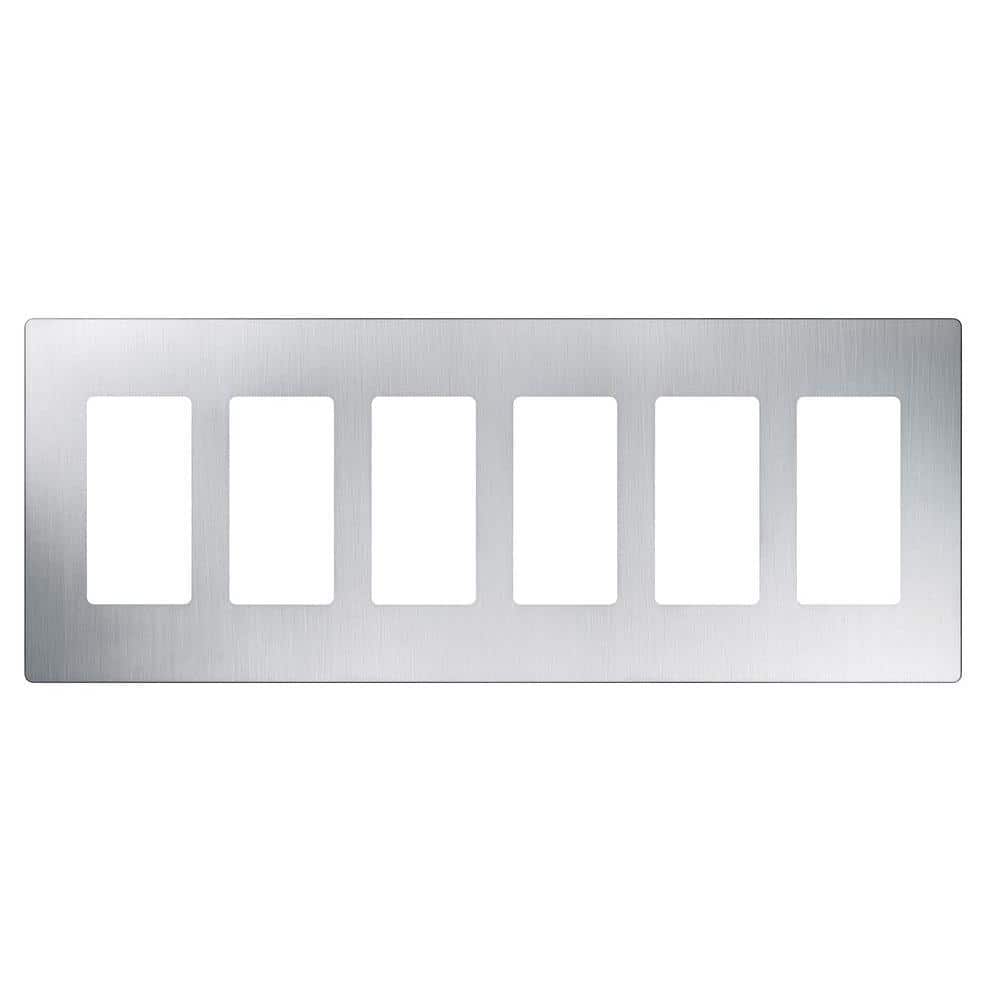 Claro 6 Gang Wall Plate for Decorator/Rocker Switches, Stainless Steel (CW-6-SS) (1-Pack) price history on PriceWatchPro