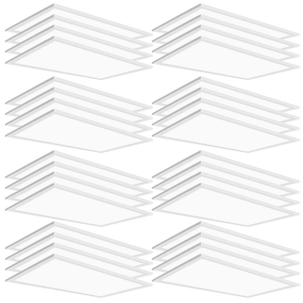 2 ft. x 4 ft.7800 Lumens Commercial Integrated LED Panel Lights,5000K Dimmable LED Recessed Lighting ETL Listed 32-Pack price history on PriceWatchPro