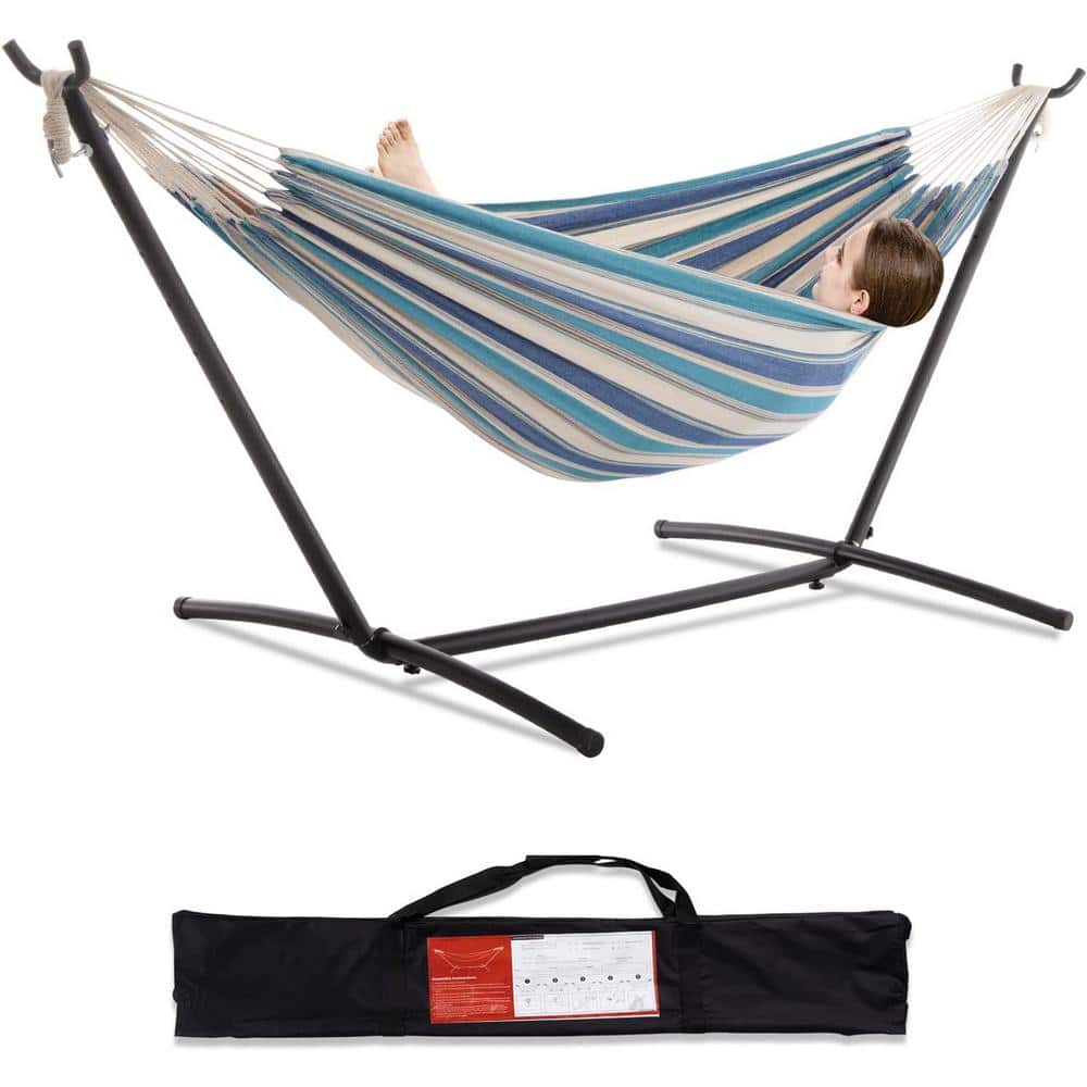 9 ft. Quilted Reversible Hammock, Capacity 2 People Standing Hammocks and P