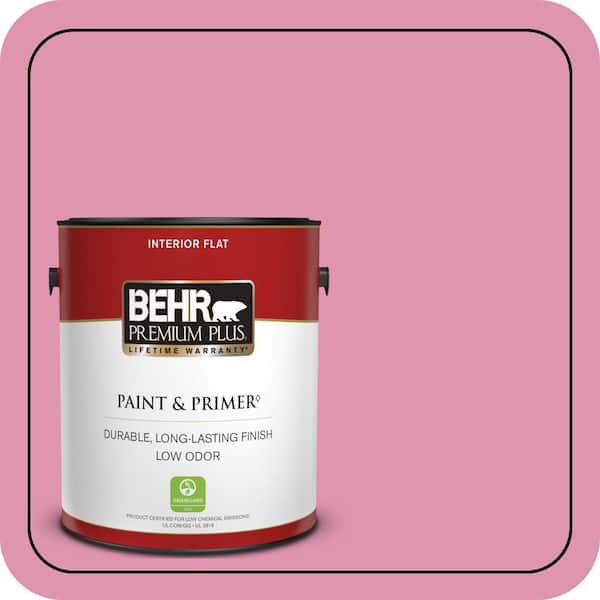 BEHR PREMIUM PLUS 1 gal. #P130-4 Its a Girl Flat Low Odor Interior Paint & Primer