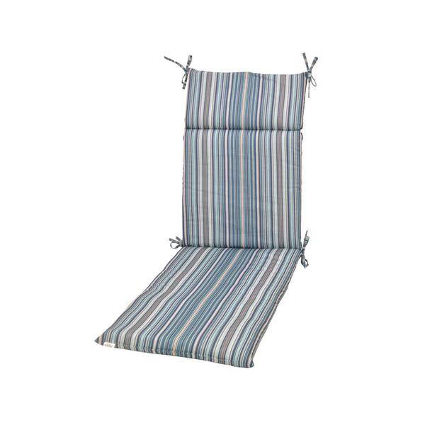 Hampton Bay Charleston Stripe Deep Seating Outdoor Chaise Cushion