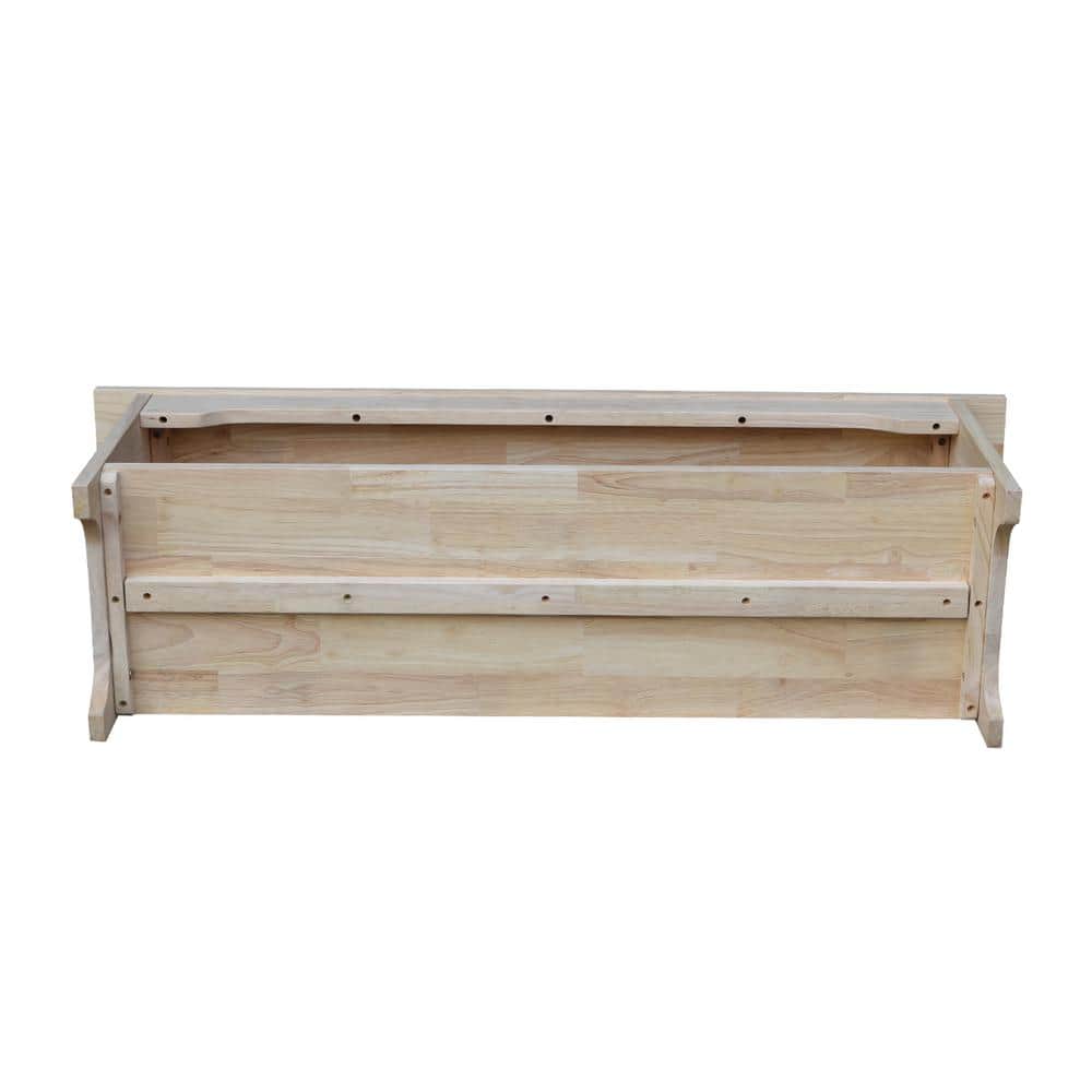 Brookstone 48" Unfinished Parawood Bench with Storage Shelf