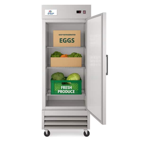 23 cu. ft. NSF Commercial Single Door Refrigerator in Stainless Steel