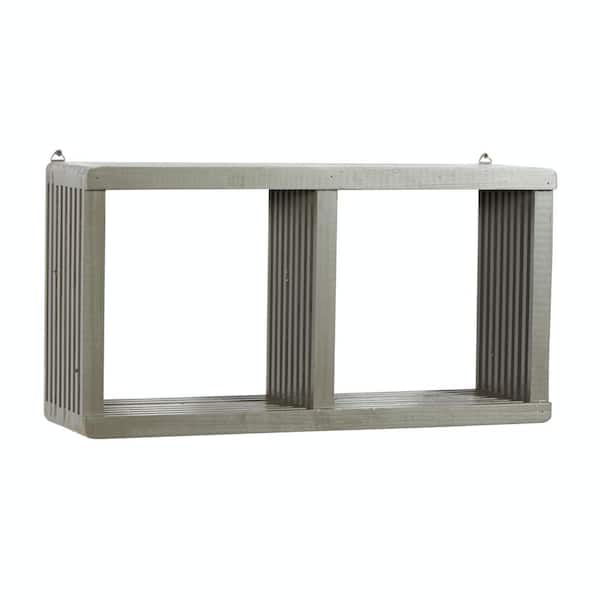 Litton Lane White Wood Contemporary Wall Shelf 12 in. x 34 in.