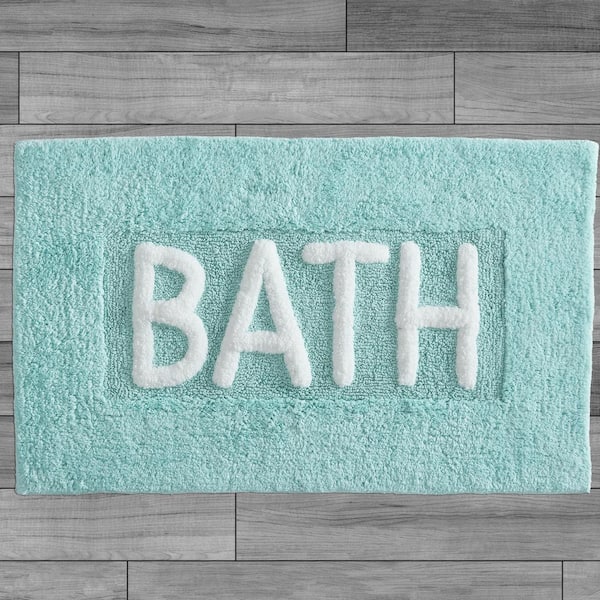 Jean Pierre Cotton Bath 21 x 34 Aqua Bath Rug YMB006541