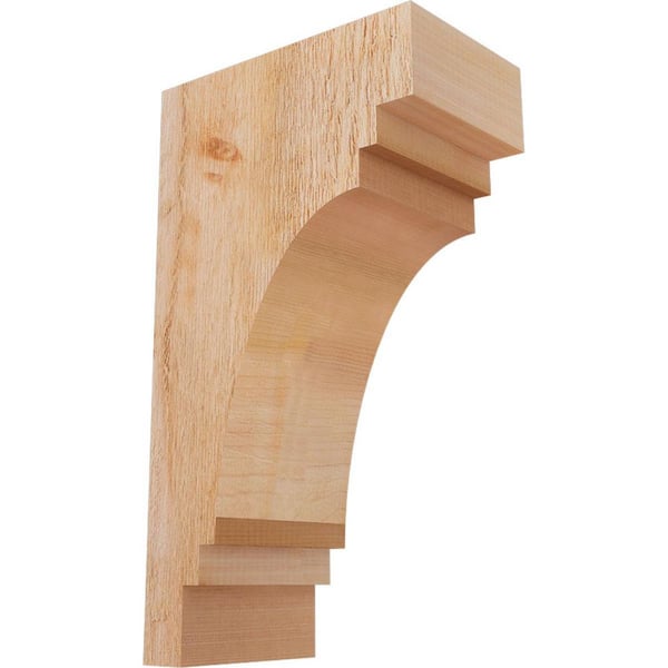 Ekena Millwork 6 in. x 10 in. x 18 in. Western Red Cedar Pescadero Rough Sawn Corbel