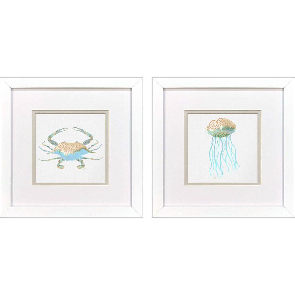 Sea Creatures by Metz 2-Piece Framed Animal Wall Art 11 in. x 11 in. price history on PriceWatchPro