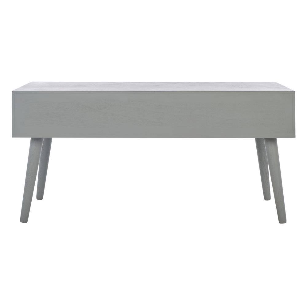 Belgian Farmhouse 42" Mid-Century Wood Coffee Table with Storage