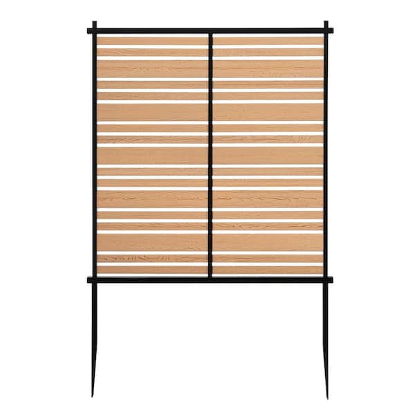 Enclo Privacy Screens Bedford 3.5 ft. x 3 ft. Cedar Vinyl Privacy Screen Panel Kit (2-Pack)