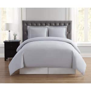 Everyday 3-Piece Silver Grey King Duvet Cover Set