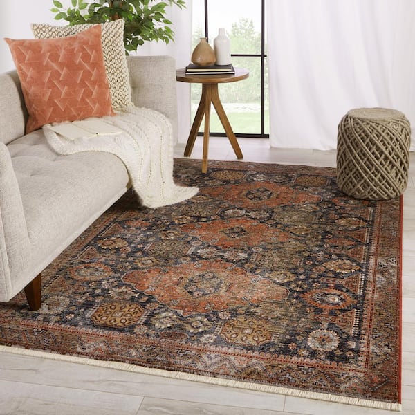 （セール）開催中 人気ブランドも続々プライス Razia Living Jaipur Navy/Red Area Medallion ft. 8 x ft. 5 ラグ・カーペット